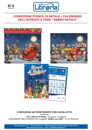 Libri stencil natale - stencil, con