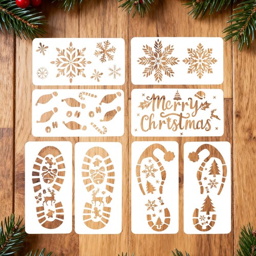 8pz stencil natale - stencil, artigianato