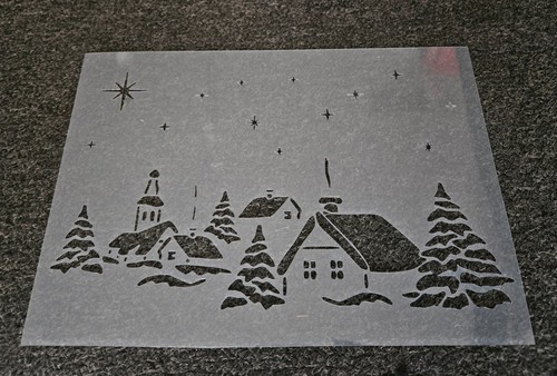 Stencil scena natalizia - stencil,