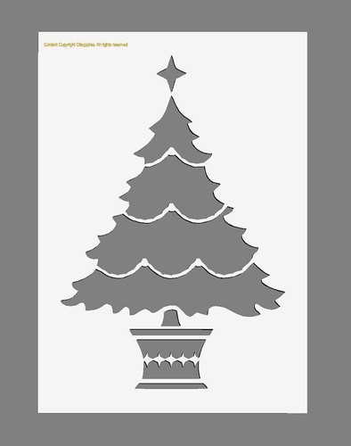 Stencil per albero natale - per,