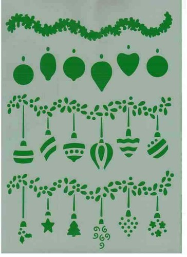 Stencil palline natale - palline, di