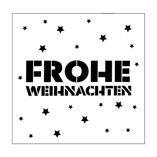 Stencil frohe weihnachten o - weihnachten,