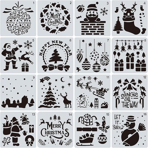 Pezzi stencil natalizi - 16,