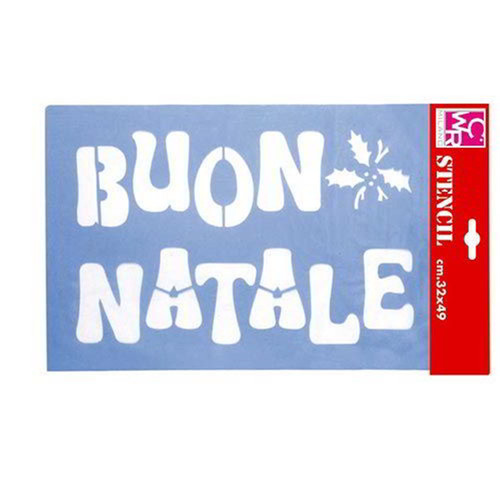 Stencil 32x49 buon natale - buon,