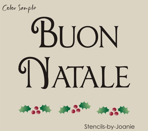 Stencil buon natale - stencil, italiano