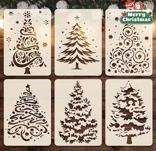 Stencil per albero natale - stencil,