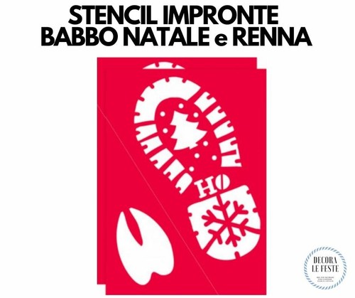 Stencil impronte babbo natale - stencil,