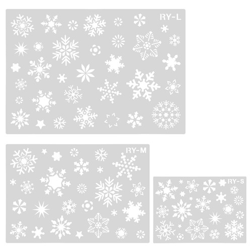 Pezzi stencil fiocco - stencil, neve