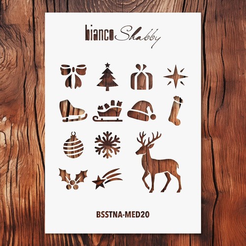 Stencil natale riutilizzabile - stencil,