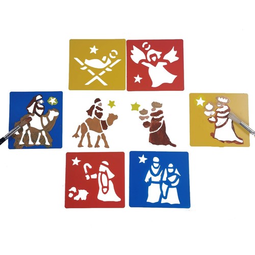 Stencil plastica natale - stencil,